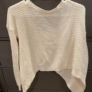 open back white sweater